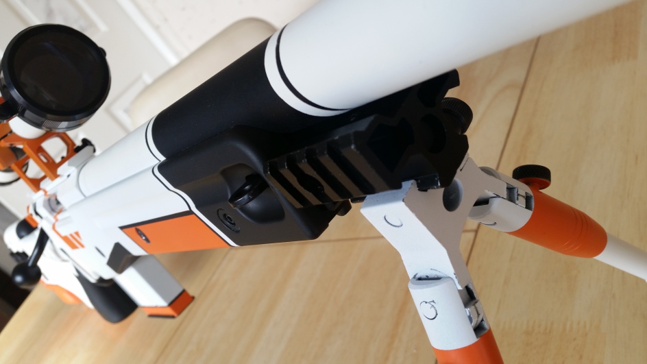 Close up of paint details on AWP Asiimov