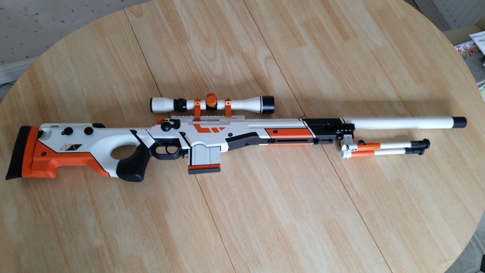 The completed real CSGO AWP Asiimov